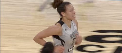 Kayla McBride scored a career-high 31 points to lead the San Antonio Stars to victory on Tuesday night. [Image by WNBA/YouTube]