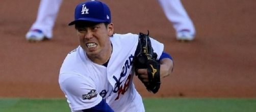 Maeda in action, Wikipedia https://en.wikipedia.org/wiki/Kenta_Maeda#/media/File:Kenta_Maeda_Dodgers_Game_5_of_2016_NLCS_5_(cropped).jpg