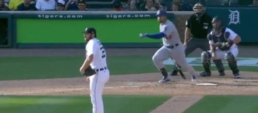 Adrian Gonzalez's RBI single in the seventh was the first score of the game in the Dodgers' 3-0 win over the Tigers. [Image via MLB/YouTube]