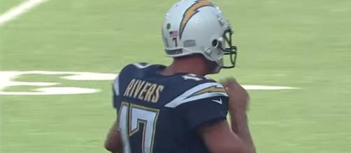 Chargers QB Phillip Rivers may see a bit of time in today's game against the Saints. [Image via NFL/YouTube]