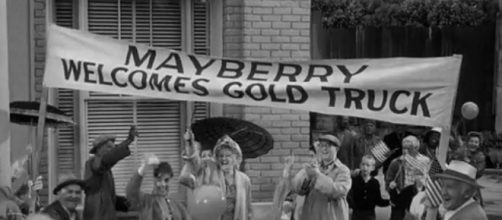 Mayberry welcomes the gold truck. WIki media