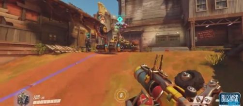 A screenshot of Junkertown in "Overwatch.' [Image via YouTube/Unit Lost - Great British Gaming]