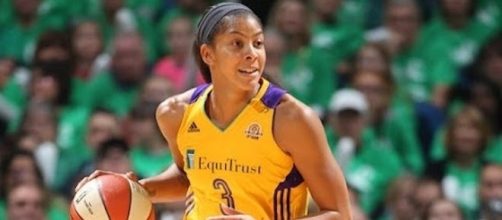 Candace Parker and the L.A. Sparks host the San Antonio Stars on Tuesday at 10:30 p.m. Eastern Time. [Image via WNBA/YouTube]