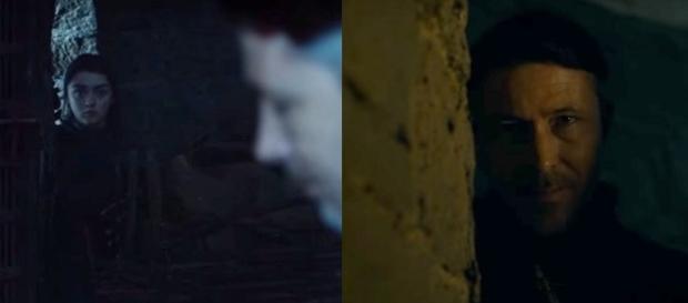 Arya and Littlefinger. Screencap: Davos Seaworth, GameofThrones via YouTube Arya and Littlefinger. Screencap: Davos Seaworth, GameofThrones via YouTube