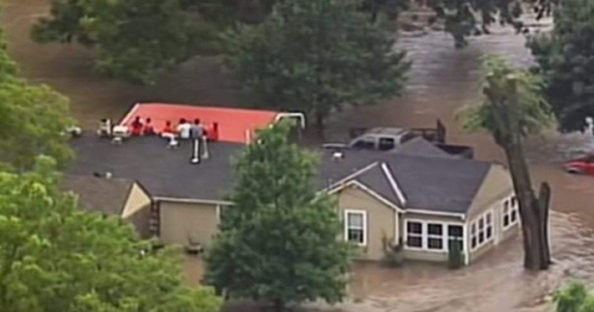 Disaster in the Kansas City rain caused a flash flood