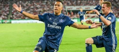 Bobby Wood was among the scorers as Hamburger SV made it two wins from two. (Source: Bundesliga.com)