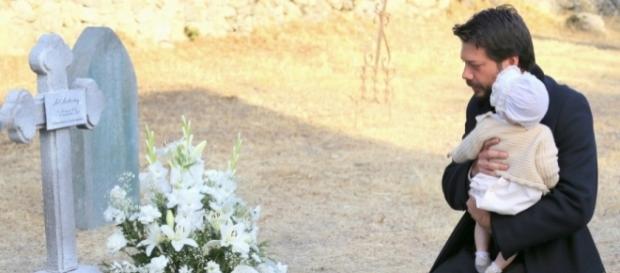 Il Segreto, Lucas davanti alla tomba di Sol Il Segreto, Lucas davanti alla tomba di Sol