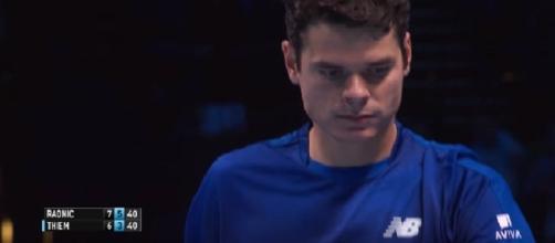 Milos Raonic during the ATP Finals in London back in 2016/ Photo: screenshot via ATPWorld Tour channel on YouTube