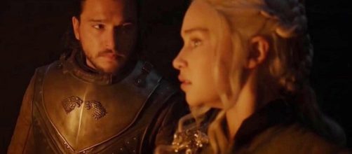Jon and Dany in the dragonglass cave. Screencap: Ben Quincy-Shaw via YouTube