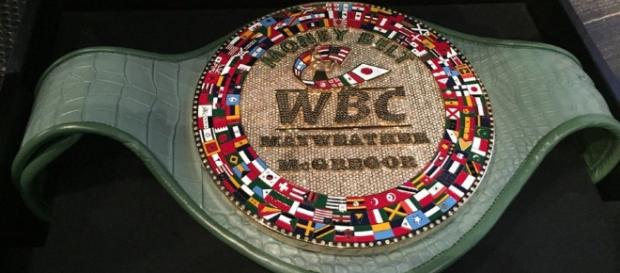 The Money Belt which will be awarded to the winner of Mayweather vs McGregor @latimespugmire/Twitter The Money Belt which will be awarded to the winner of Mayweather vs McGregor @latimespugmire/Twitter