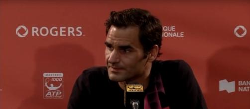 Federer during a press conference at Rogers Cup in Montreal/ Photo: screenshot via ATPWorld Tour channel on YouTube