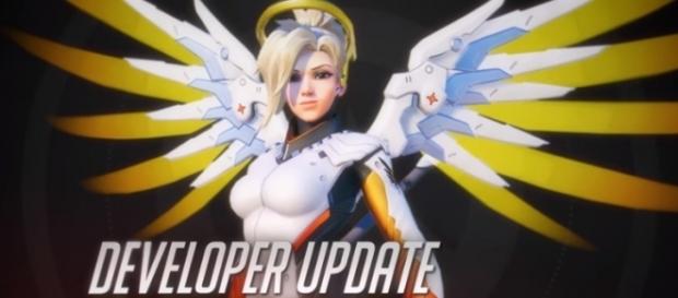 "Overwatch's healer hero Mercy. - YouTube/PlayOverwatch "Overwatch's healer hero Mercy. - YouTube/PlayOverwatch