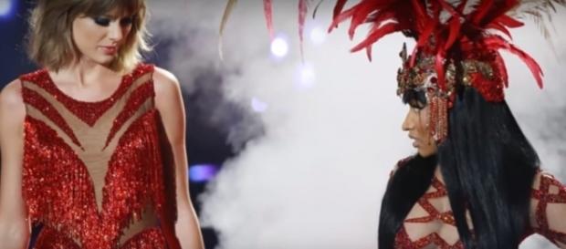 Taylor Swift, Nicki Minaj - YouTube screenshot | Clevver News/https://www.youtube.com/watch?v=py7IngNEFQU Taylor Swift, Nicki Minaj - YouTube screenshot | Clevver News/https://www.youtube.com/watch?v=py7IngNEFQU