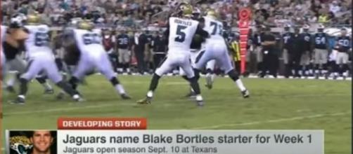 Blake Bortles wins Jacksonville Jaguars starting quarterback job - Photo: YouTube (NFL)