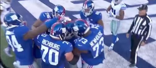 The New York Giants picked up a one-point preseason win over the Jets on Saturday night. [Image via NFL/YouTube]