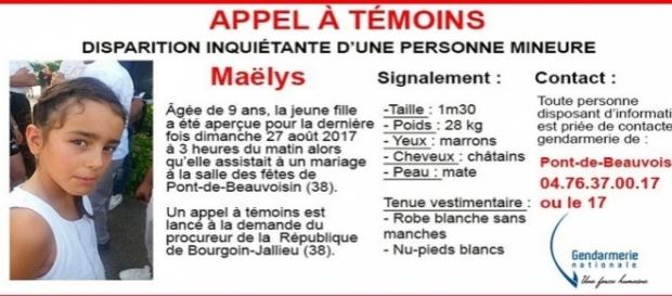 Maëlys, 9 ans, est portée disparue depuis le 27 août 2017 à Pont-de-Beauvoisin, en Isère. Maëlys, 9 ans, est portée disparue depuis le 27 août 2017 à Pont-de-Beauvoisin, en Isère.