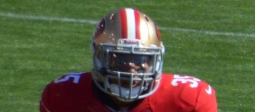 Eric Reid knelt for the anthem, and it matters. Diddykong1130 via Wikimedia Commons