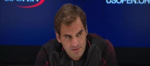 Roger Federer during a press conference just before 2017 US Open/ Photo: screenshot via Tennis HD channel on YouTube