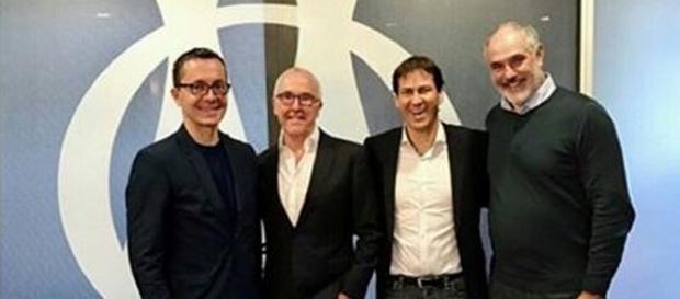 Jacques-Henri Eyraud - Franck McCourt - Rudi Garcia Jacques-Henri Eyraud - Franck McCourt - Rudi Garcia