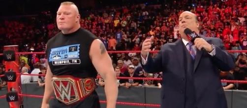 Brock Lesnar made an appearance during the latest episode of WWE's 'Raw' on Monday night. [Image via WWE/YouTube]