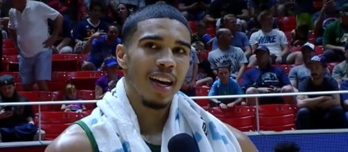 Jayson Tatum interviewed after hitting a clutch shot against the Sixers (c) Image - FreeDawson | YouTube