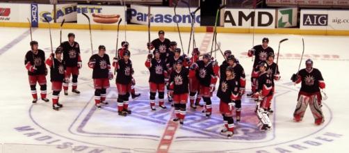 NY Rangers salute their fans. - provided by Wikimedia Commons/Joseph O'Connell