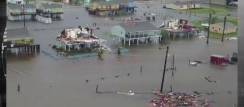 The devastation and flooding courtesy of Hurricane Harvey. / from 'YouTube' screen grab