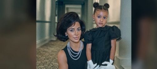 North West with mother Kim (Image credit: E! News/YouTube)