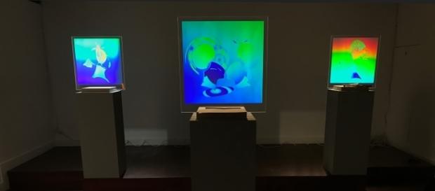 'Iridescence' will be displayed from September 1 to October 29, 2017. / Photo via Martina Mrongovius, HoloCenter, used with permission. 'Iridescence' will be displayed from September 1 to October 29, 2017. / Photo via Martina Mrongovius, HoloCenter, used with permission.