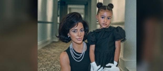 North West with mother Kim (Image credit: E! News/YouTube) North West with mother Kim (Image credit: E! News/YouTube)