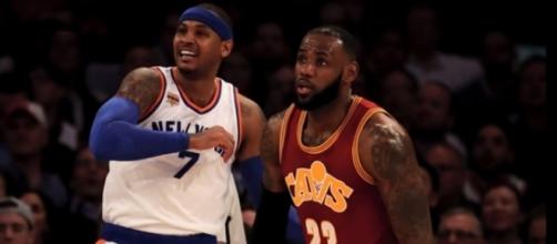 LeBron James and Carmelo Anthony reunion - the Fumble/Youtube