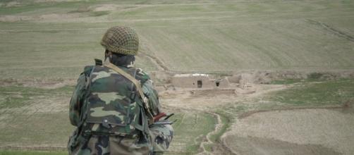 The Afghan soldier surveying the countryside.https://pixabay.com/en/afghan-soldier-military-army-857784/