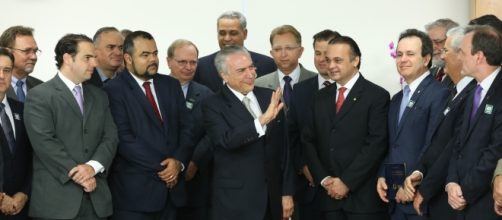 Michel Temer e parte da bancada evangélica