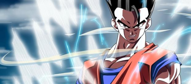 Gohan usando sua forma mistica! Gohan usando sua forma mistica!