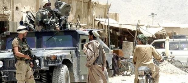 Patrolling the Panjwayi district near Kandahar (credit - Twana Atkinson – wikimediacommons) Patrolling the Panjwayi district near Kandahar (credit - Twana Atkinson – wikimediacommons)