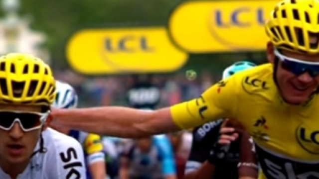 Chris Froome, l'arrivo sui Campi Elisi