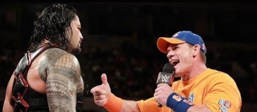 Roman Reigns and John Cena will be among the headline matches at WWE's 'No Mercy 2017' PPV. [Image via WWE/YouTube]
