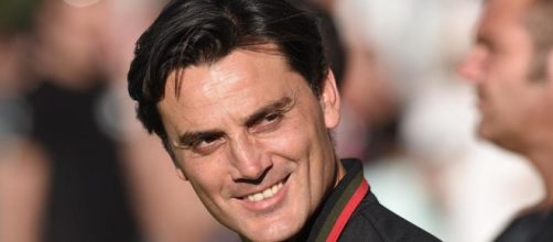 L'allenatore del Milan Vincenzo Montella