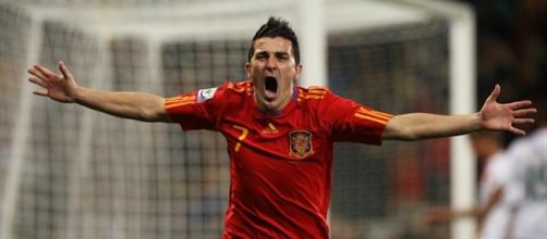 Villa marcó cinco goles en el histórico Mundial conseguido por España en 2010. Foto archivo EFE