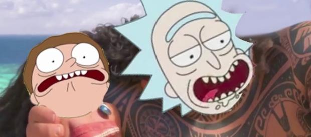 Screeshot from "Moana your welcome Rick and Morty version" - YouTube video Screeshot from "Moana your welcome Rick and Morty version" - YouTube video