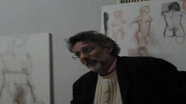 Ferrara, il pittore, sociologo e scrittore Marcello Darbo (photo dall'autore)