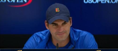 Federer during a press conference at 2017 US Open/ Photo: screenshot via Tennis Today channel on YouTube