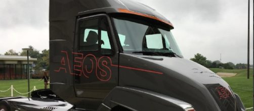 Cummins unveils AEOS, an electric truck model. Image Source: Cummins/Twitter