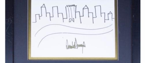 Drawing by Donald Trump (Image: artnet)