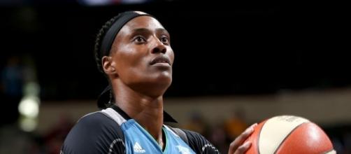 WNBA All-Star Sylvia Fowles achieved another double-double on Thursday night to help lead the Lynx to the win. [Image via WNBA/YouTube]