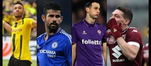 I 4 nomi per l'attacco del Milan: Aubameyang, Diego Costa, Kalinic, Belotti.
