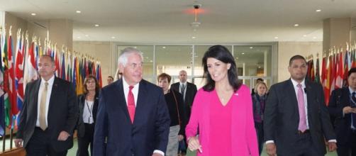 Haley and Tillerson at the UN (US State Department flickr)