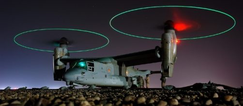 The Osprey landing on hard ground. https://pixabay.com/en/aircraft-landing-ufo-osprey-v-22-60535/