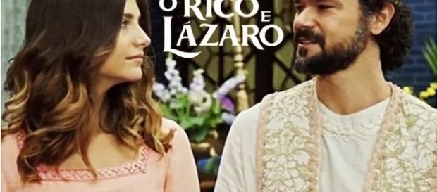 Daniel e Lia se casam na novela ''O Rico e Lázaro'' Daniel e Lia se casam na novela ''O Rico e Lázaro''