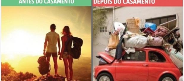A vida de um casal muda completamente após o casamento A vida de um casal muda completamente após o casamento